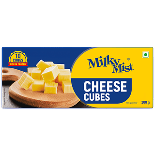 Milky Mist Cheese Cubes, Rich In Protein, Calcium, Enhance Taste & Flavour, 200 G Carton