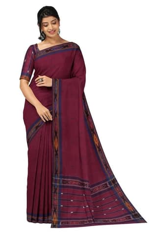 APCO Handloom (A Andhra Pradesh Govt Emporium)- Women's Traditional Pure Handloom Dulla Cotton Saree | DL0045