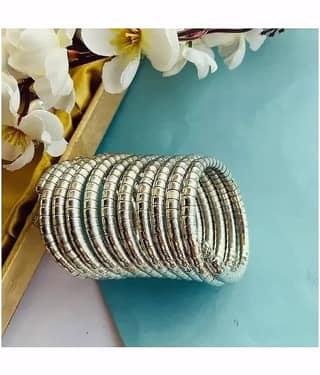 Samridhi DC Silver Bangle ( Pack of 1 )