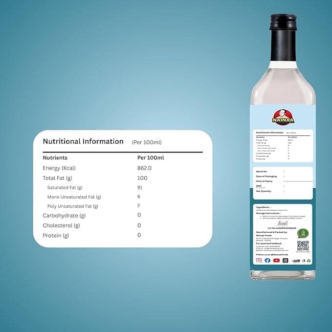 Nainaa Cold Pressed Coconut Oil (Marachekku Thengai Ennai) | 100% Pure & Natural | Wood Pressed | Chemical-Free | 1L view 4
