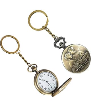 Gala Time Titanic Theme Designer Pocket Watch Vintage Premium Analog Clock Antique Metallic Keyring Gift Key Chain