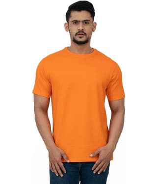 Cotstyle Pack of 1 Cotton Regular Fit Men's T-Shirt ( Orange )