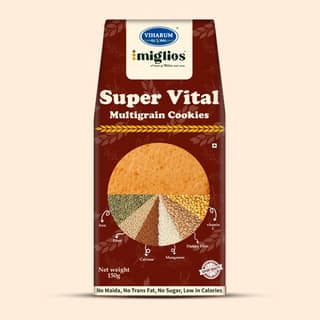 Viharum Global Miglios Super Vital Multigrain Cookies | Oats, Millet, Wheat & Flax Seeds | Healthy Snack