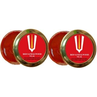 PACK OF 2 PRECIOUS RED SANDALWOOD TILAK MADE WITH REAL AND NATURAL RED SANDAL
