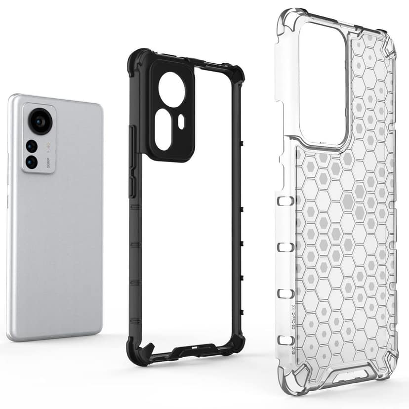 Faircost Polycarbonate For Xiaomi Mi 12 Pro Hybrid Shockproof Back Cover Hard Outside Soft Inside- (Polycabonate::Transparent) view 4
