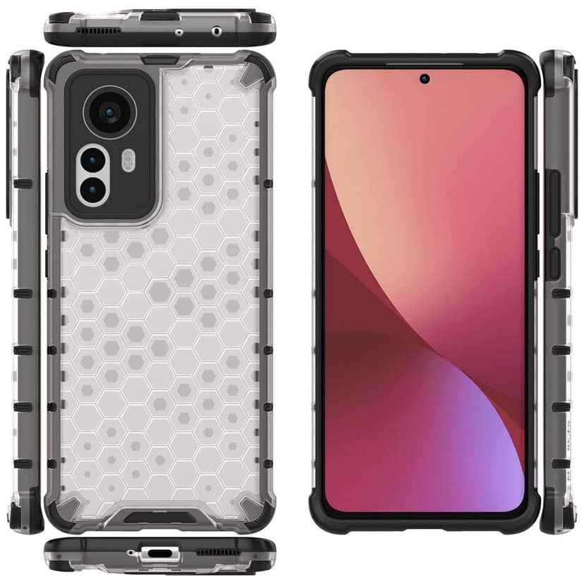 Faircost Polycarbonate For Xiaomi Mi 12 Pro Hybrid Shockproof Back Cover Hard Outside Soft Inside- (Polycabonate::Transparent) view 6