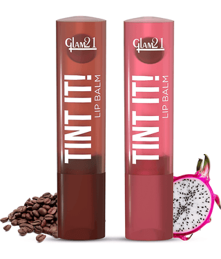 Glam21 Tint It Lipbalm Everyday Hydration With Spf15 & Vit-E | Shea Butter Avocado Oil Coffee Beans & Dragon Fruit Pack Of: 2, 7 G