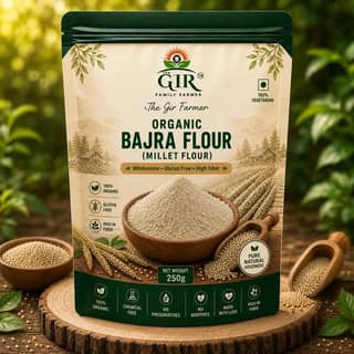The Gir Family Farmer Organic Bajra Flour (250g) | Gluten-Free & High Fiber | Traditional Cooking