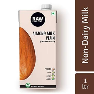 Raw Pressery Almond Milk Plain Unsweetened 1L Pouch