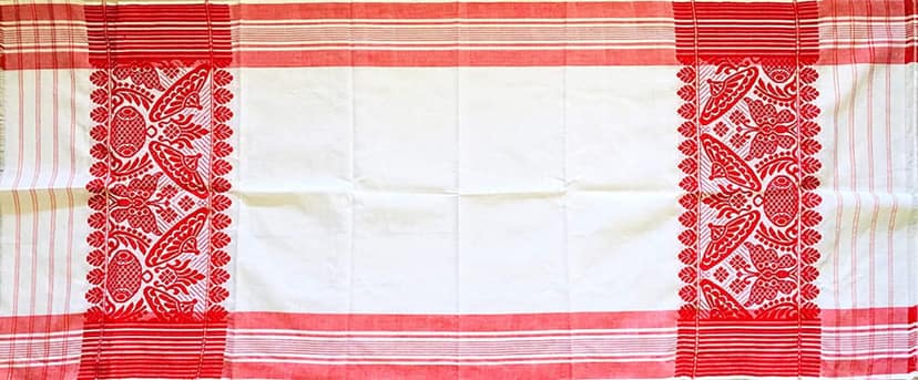 Handmade Traditional Assamese Cotton Phulam Gamucha view 2