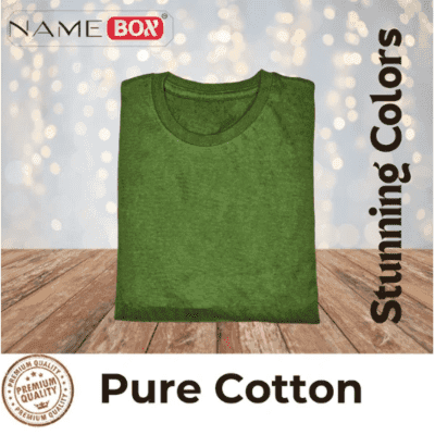 NameBox Pure premium cotton T shirts, Forest Green, Size - 40 (M)