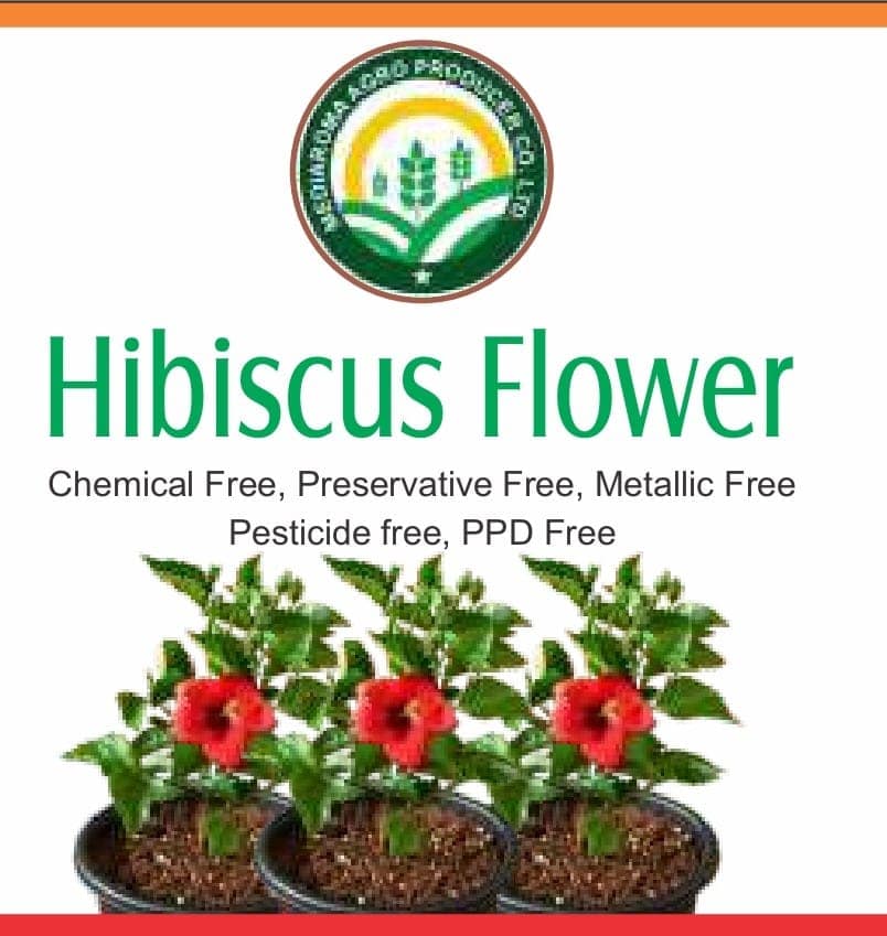 Hibiscus Flower - Chemical Free, Preservative Free, Metallic Free, Pesticide Free, PPD Free