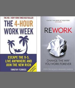 Rework & The 4-Hour Work Week (Paperback, Jeson Fried, Timothy Ferriss)