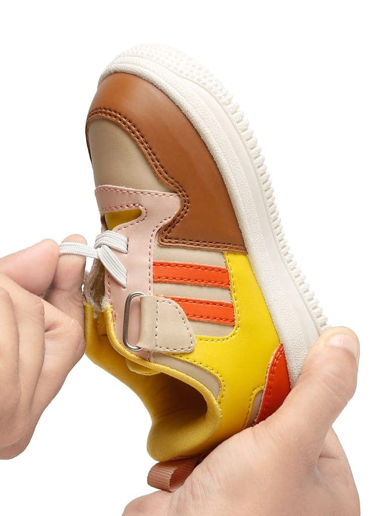 Donut Comfortable & LightWeight Sneakers With Elastic Laces - Beige (Unisex) view 5