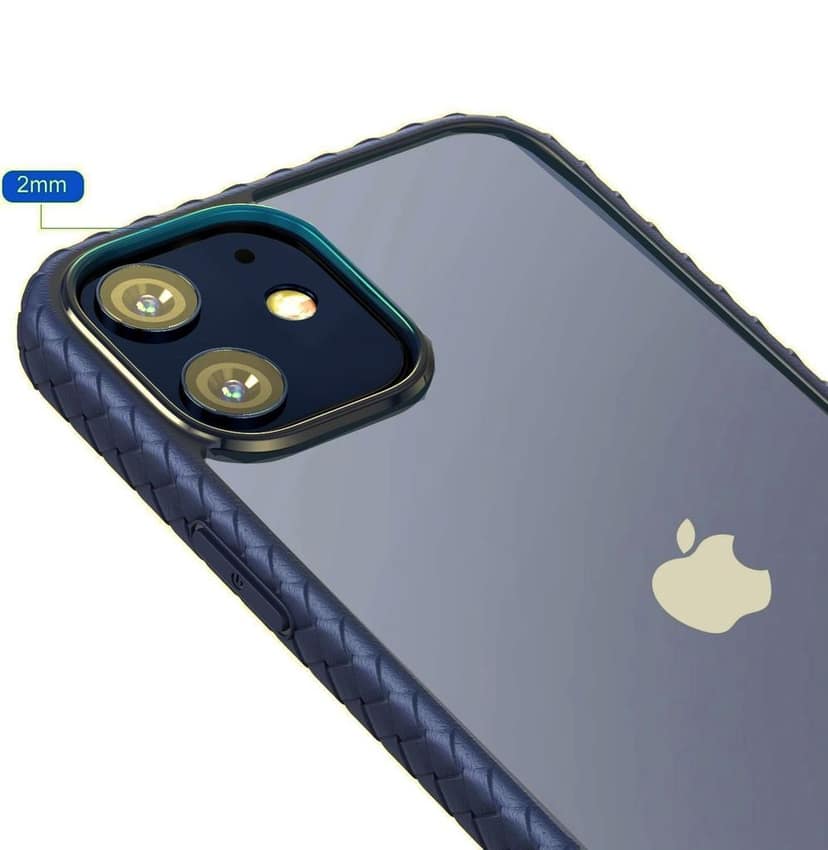 Memumi Light Frog Series Back Cover for Apple iPhone 12 Mini PC with Soft Bumper - Blue (5.4") view 4