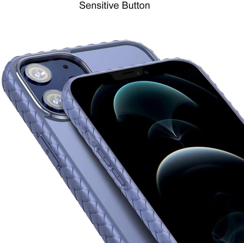 Memumi Light Frog Series Back Cover for Apple iPhone 12 Mini PC with Soft Bumper - Blue (5.4") view 6