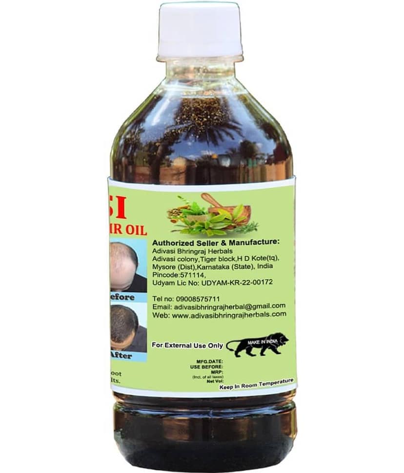 ADIVASI BHRINGRAJ HERBALS - Anti Hair Fall Bhringraj Oil 200 ml ( Pack of 1 ) view 2