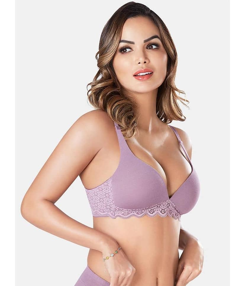 Sonari Modal Lightly Padded Women's Plunge Bra ( Navy Blue ) victorianblue
