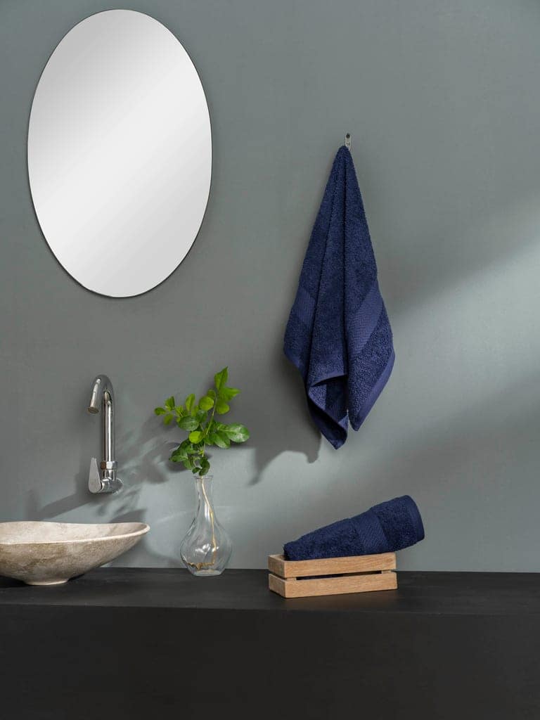 DDecor 100% Premium Cotton Hand Towel | Plain 500TC | Zero Twist with High Absorbency | Perfect for Everyday Use | Brio Collection | 40 CM X 60 CM
