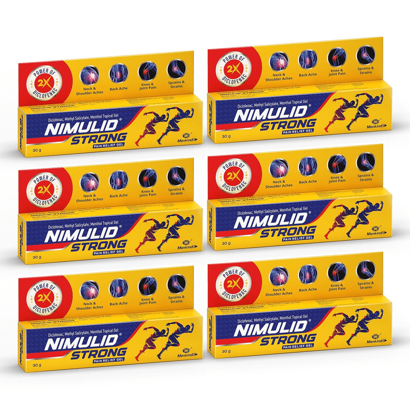 NIMULID Pain Relief GEL 30 GM x Pack of 6 view 2