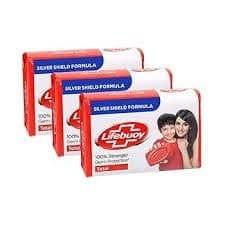 Lifebuoy Total Soap, 100% Stronger Germ Protection, 90 G (Pack Of 3)