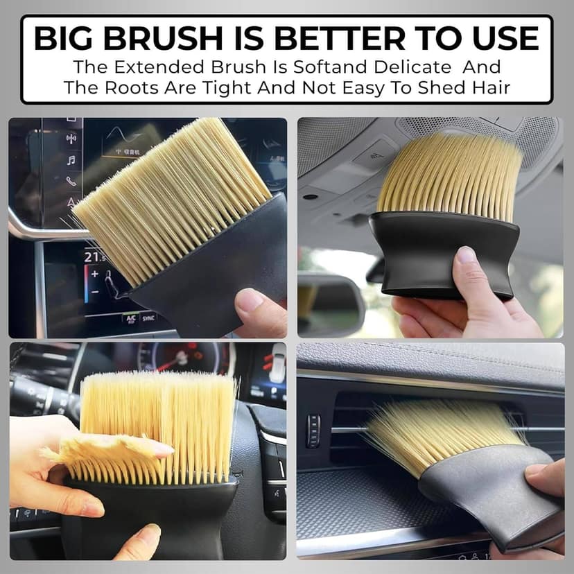 Robustt Car Interior Cleaning Brush Combo for AC Vents and Electronics - 2 Pcs view 2