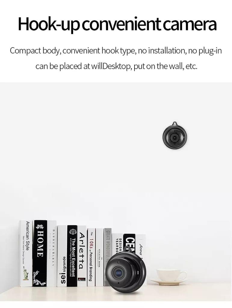 AUSHA Smart Mini WiFi Security Camera | HD Surveillance, Night Vision, Motion Detection & Two-Way Audio view 7