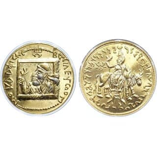 The Kushans Gold Dinar (Kanishka I) Reproduction/Educational Card Collection