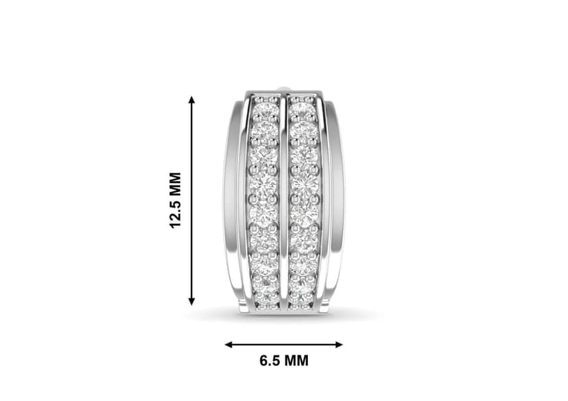 Convex Men's Hoop Earring (1 Pc Only) view 8
