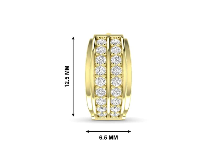 Convex Men's Hoop Earring (1 Pc Only) view 9