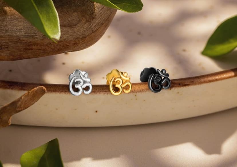 Classic Om Ear Stud For Men (1 Pc Only) view 4
