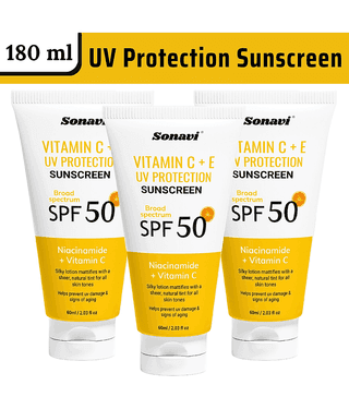 Sonavi SPF 50 Sunscreen Cream For All Skin Type ( Pack of 3 )