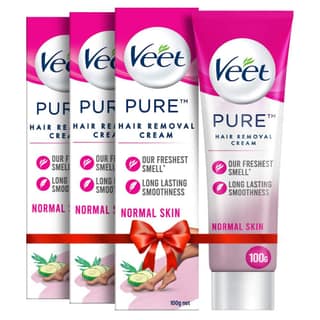 Veet Pure Hair Removal Cream - For Women, With No Ammonia Smell, Dry Skin, 30 G