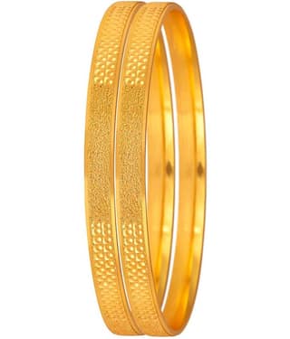 Ethnic 1 Gram Gold Plated Designer Bangle for women( set of 2)