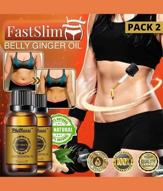 Phillauri Fat Loss Ginger Weight Loss Oil For Men & Women Shaping & Firming Oil 60 mL Pack of 2