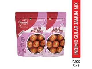 INDIMIX Instant Ready to Cook Gulab Jamun Mix, Ready In 3 Steps, Healthy & Tasty 200g - Pack of 2