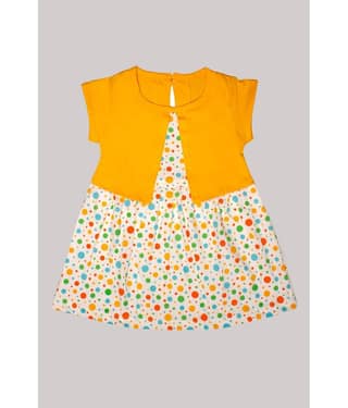 TRITI Cotton Frock For Girls ( Pack of 1 , Blue )