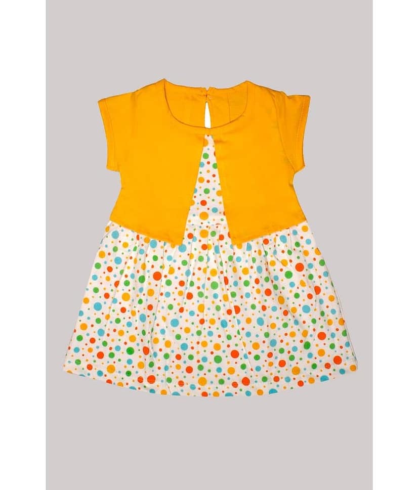 TRITI Cotton Frock For Girls ( Pack of 1 , Blue )