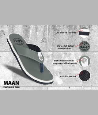 MAAN Sea Green Men's Thong Flip Flop