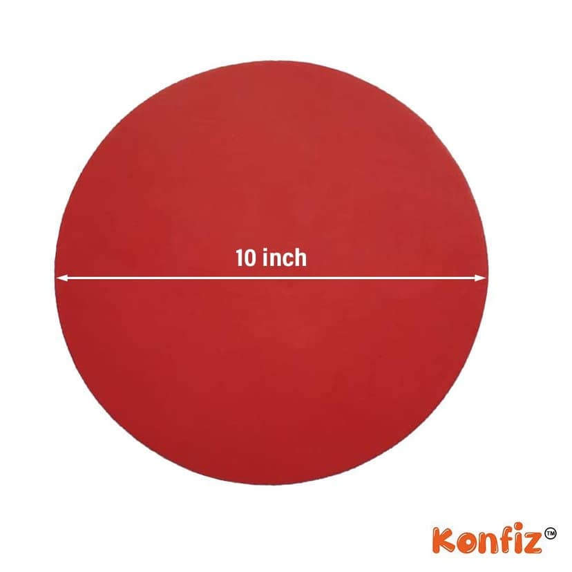 Cake Base Round Circle Cardboard Round 10 Inch Normal Round Base, 10 Pcs Red & 10 Pcs Black (20 Pcs) view 2
