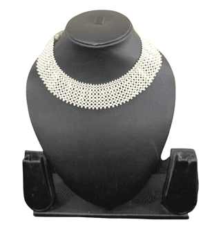 Elegant White Beaded Choker Necklace for Women - Fashion Jewelry