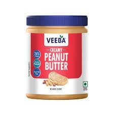 Veeba Peanut Butter Creamy, Smooth, High Protein, Naturally Gluten Free, Vegan, Trans Fat Free, No Added Preservatives, Non Gmo, 340 G