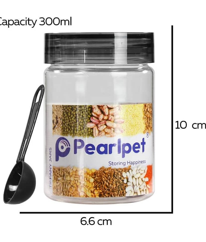 PearlPet Tiffany_Black-300ml PET Black Spice Container ( Set of 12 ) view 2