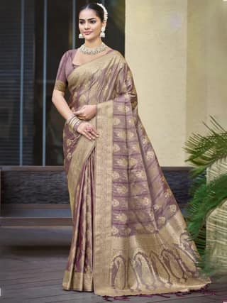 Purple Satin Silk Saree