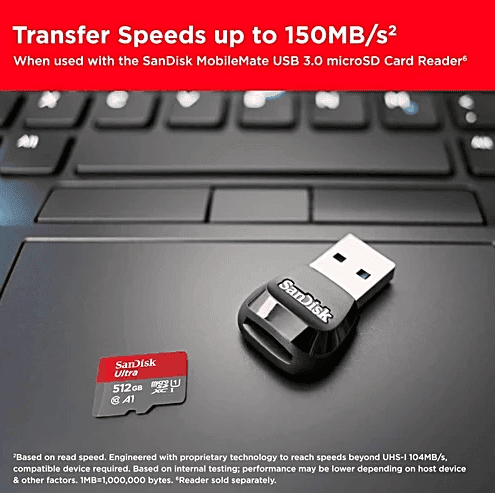 SanDisk Ultra 512GB microSDXC UHS-I Memory Card view 4