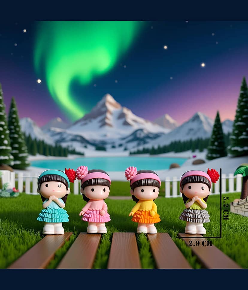 Flenzy Pack Of 4 Charming Miniature Doll figurines Showpiece view 2