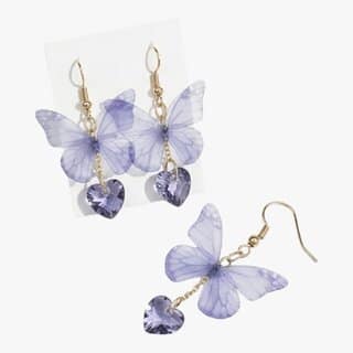 Purple Butterfly Soft Korean earring