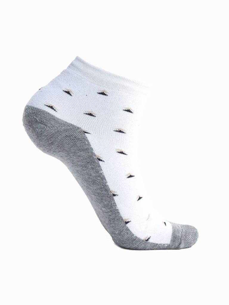 Kolor Fusion Men White Above Ankle Length Cotton Socks (Pack Of 5) view 3