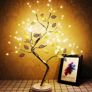 GLOWSERIE Decorative Golden Branch LED Lamp for Living Room & Desk