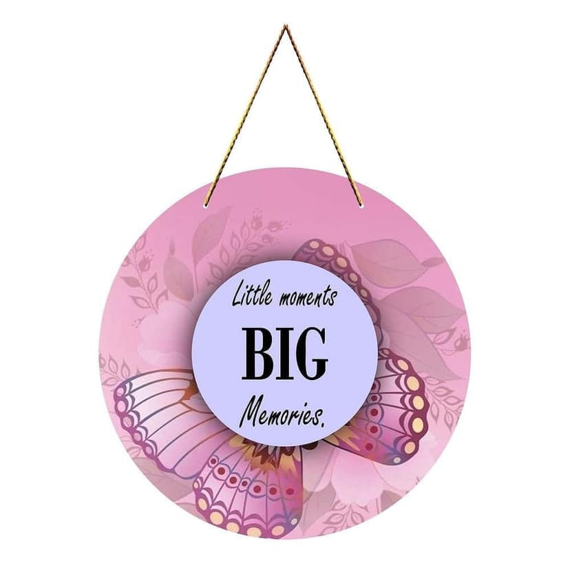 Charmor Life Quote Round Wall Hanger for Home Decor| Office| Gift| Bedroom| Living Room Wall Decoration (WH4910)